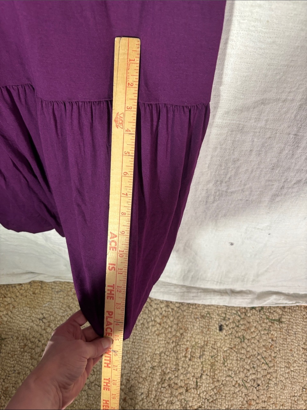 Zenana Outfitters Deep Purple Ruffle-Hem Maxi Dress w/ pockets - Picture 6 of 10